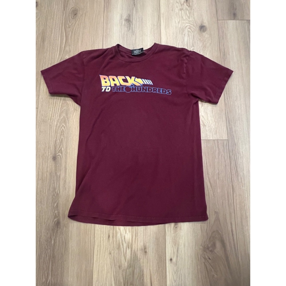 The Hundreds Back to the Future Movie Graphic T-Shirt Mens Medium Maroon Red